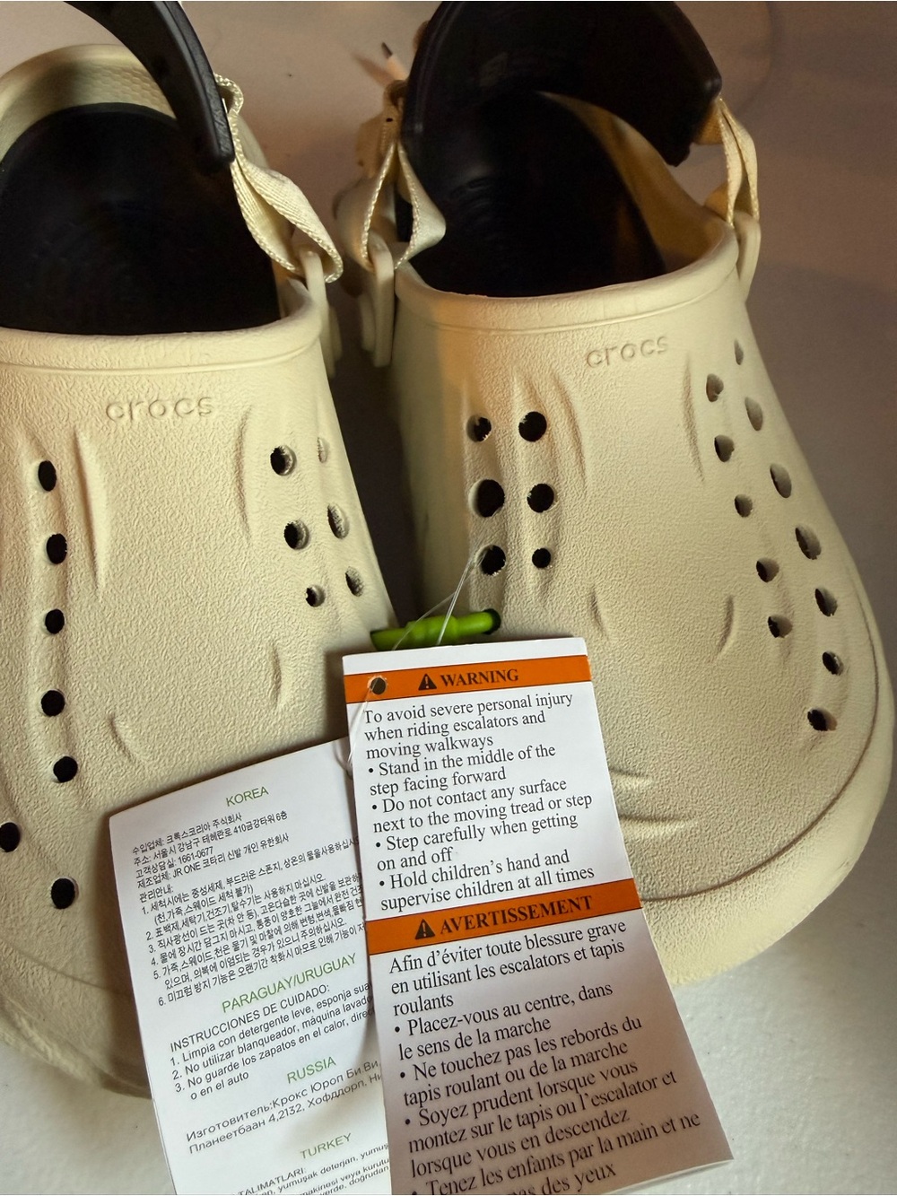 CROCS Pale Yellow Slip-On Clog with Backstrap